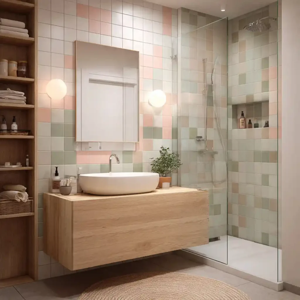 14-Unique Shower Tile Design Idea
