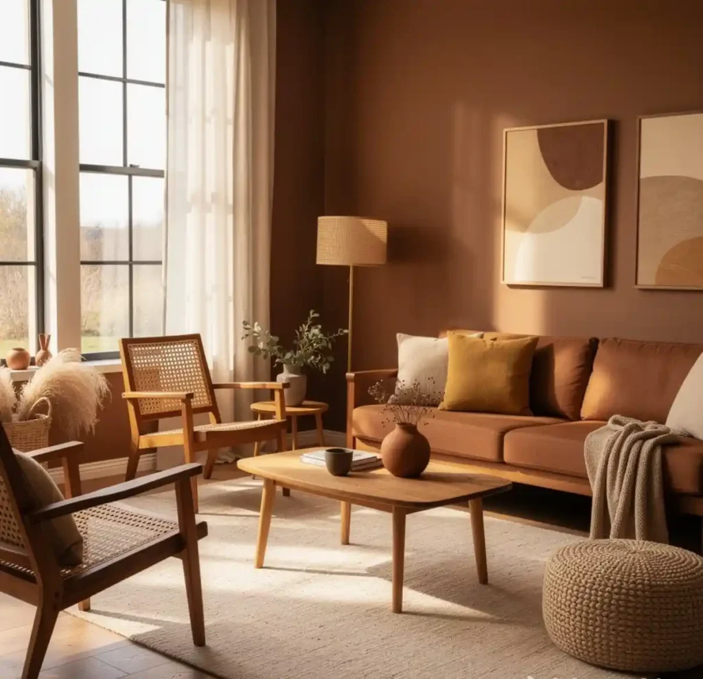 15-Brown Living Room Idea