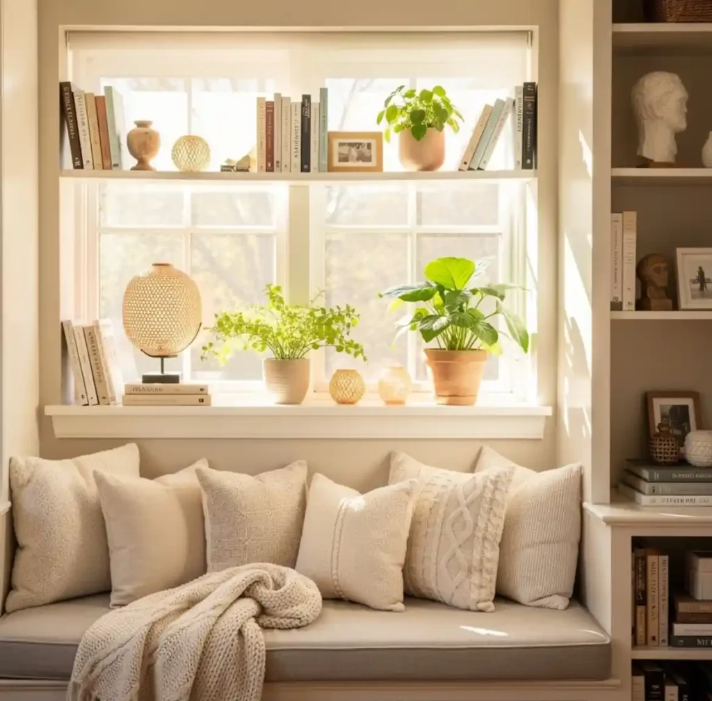 15-Built-In Shelves Living Room Idea