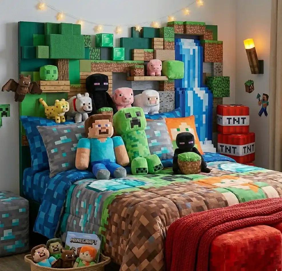 15-Minecraft Bedroom Idea
