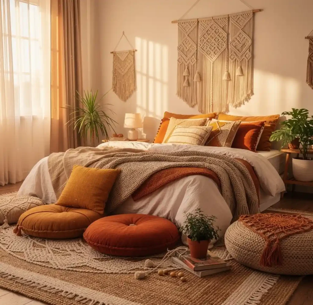 15-Modern Bohemian Bedroom Decor Idea