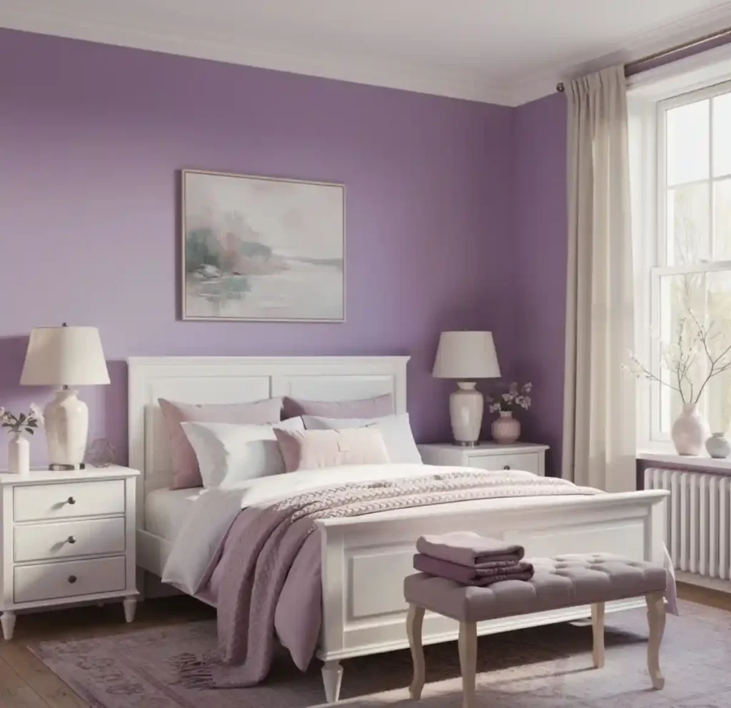 15-Purple Bedroom Idea