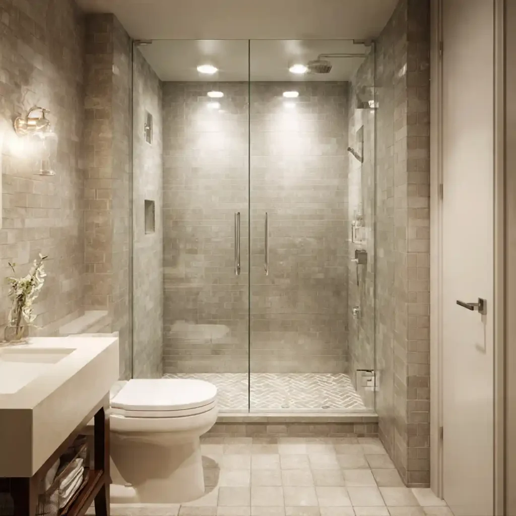 15-Small Bathroom with Shower Idea