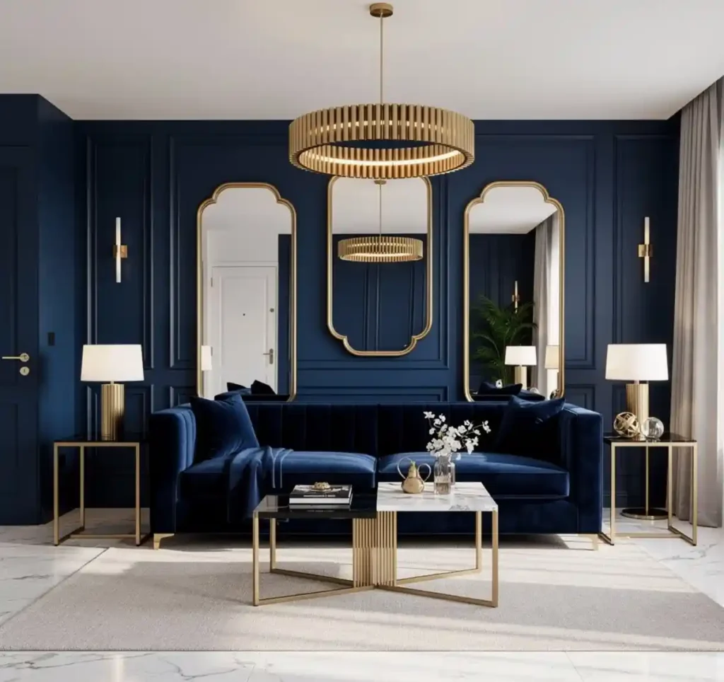 16-Blue Living Room Idea
