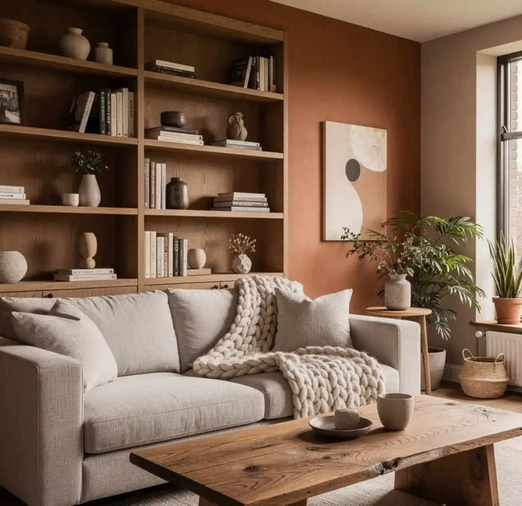 16-Built-In Shelves Living Room Idea