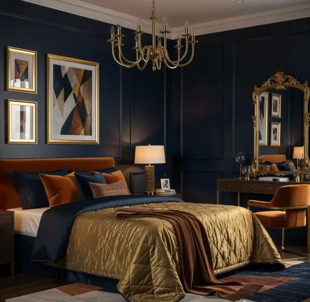 16-Orange Bedroom Idea