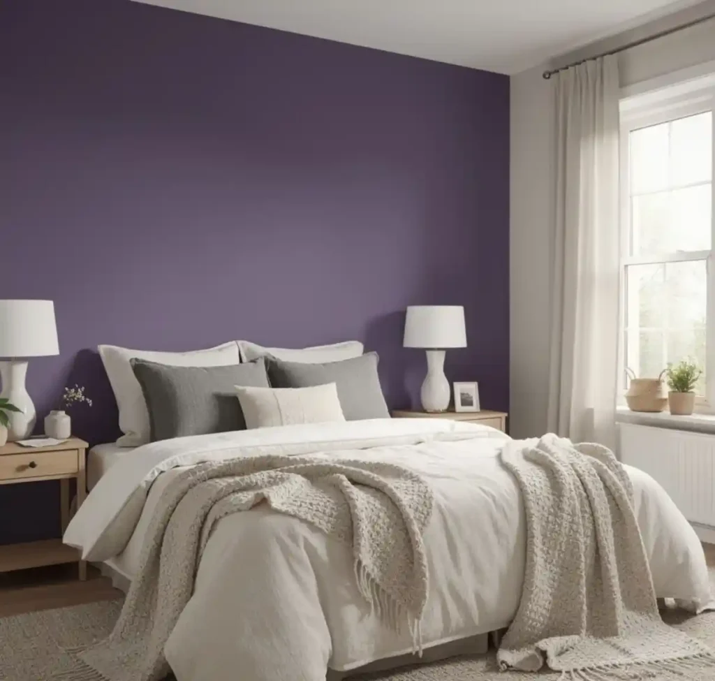 16-Purple Bedroom Idea