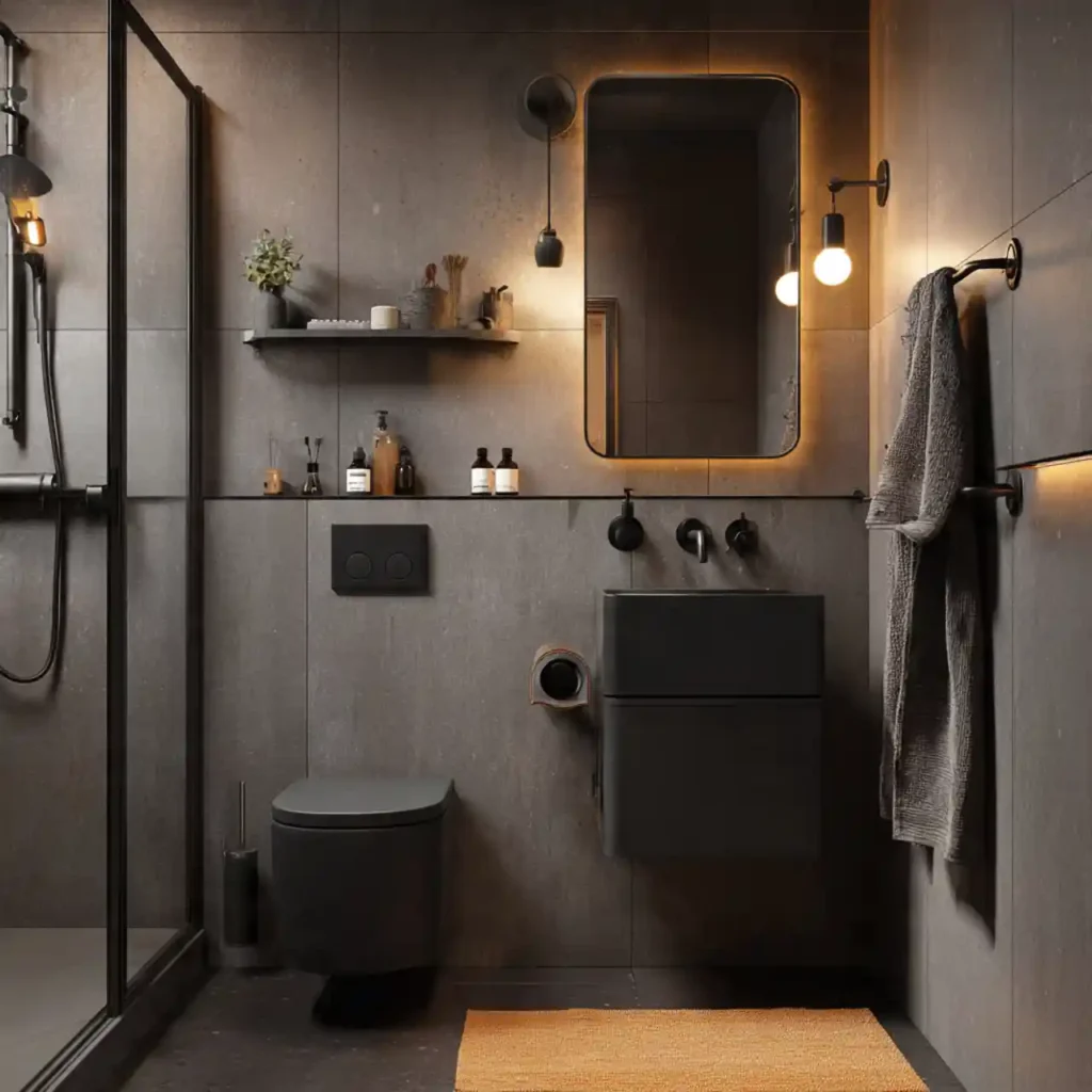 16-Small Bathroom with Shower Idea