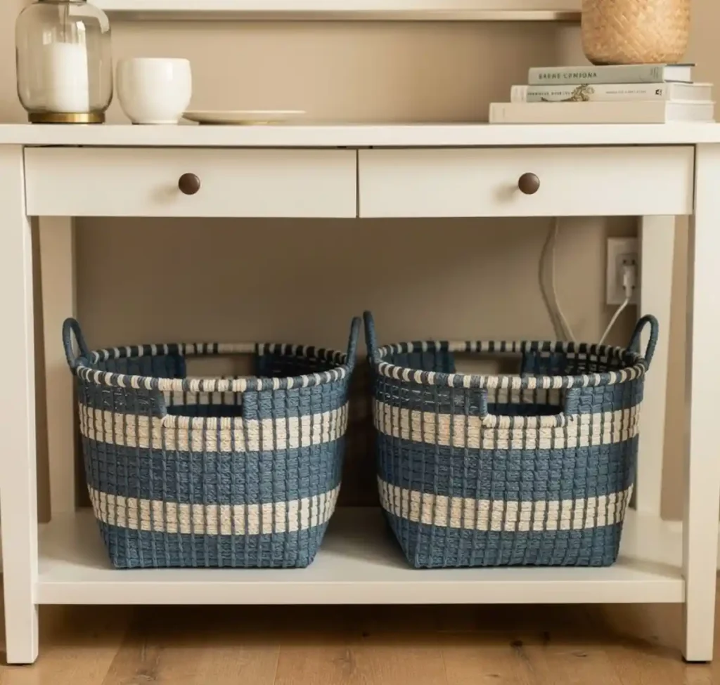 17-Blue and White Living Room Idea