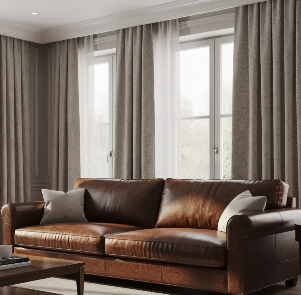 17-Brown Couch Living Room Idea