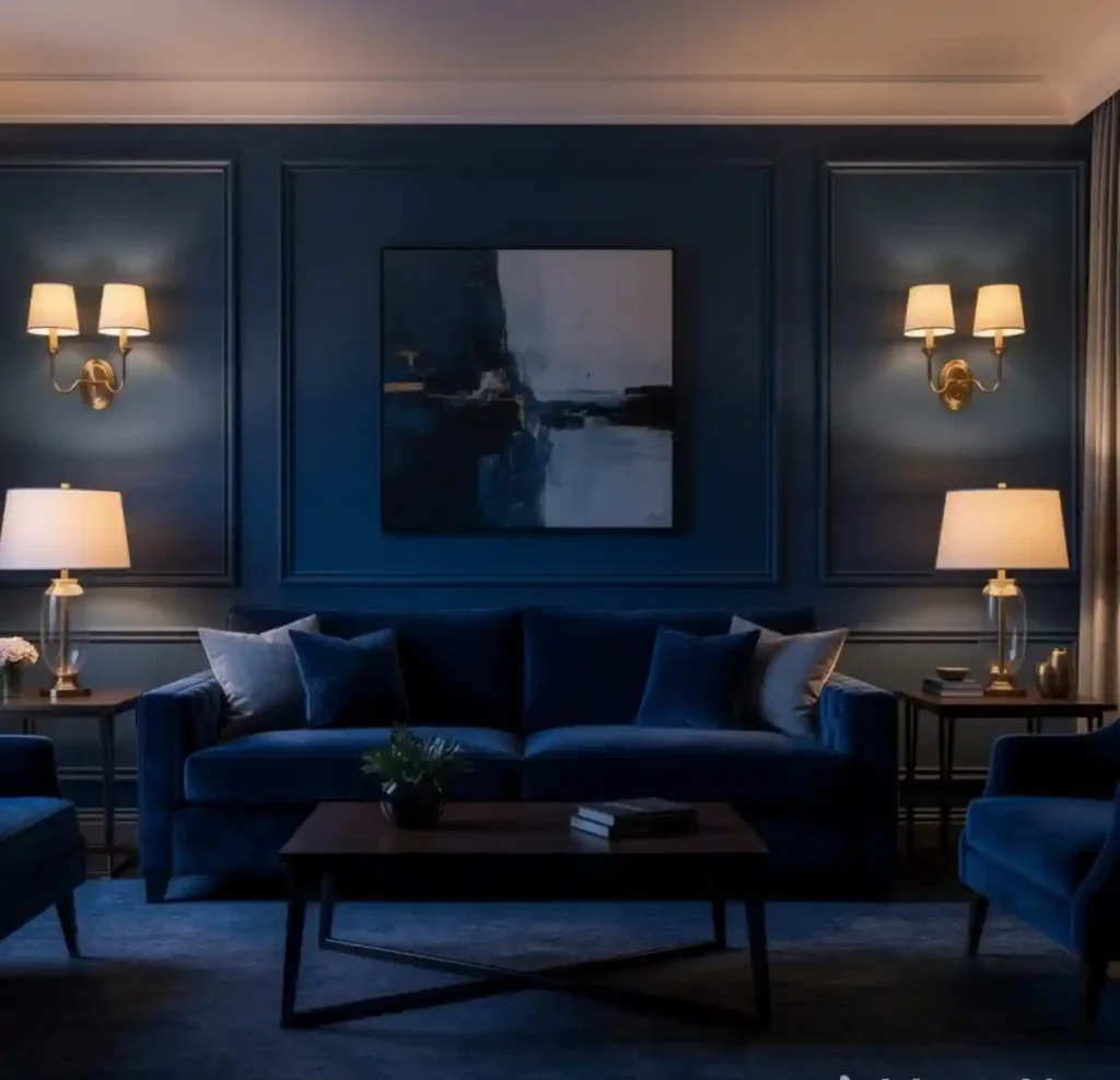 18-Blue Living Room Idea