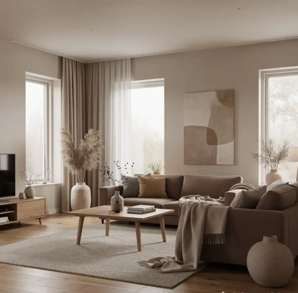 18-Brown Living Room Idea