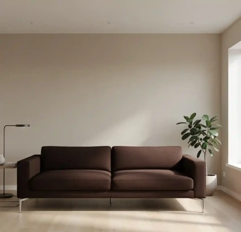 18-Brown Sofa Living Room Idea