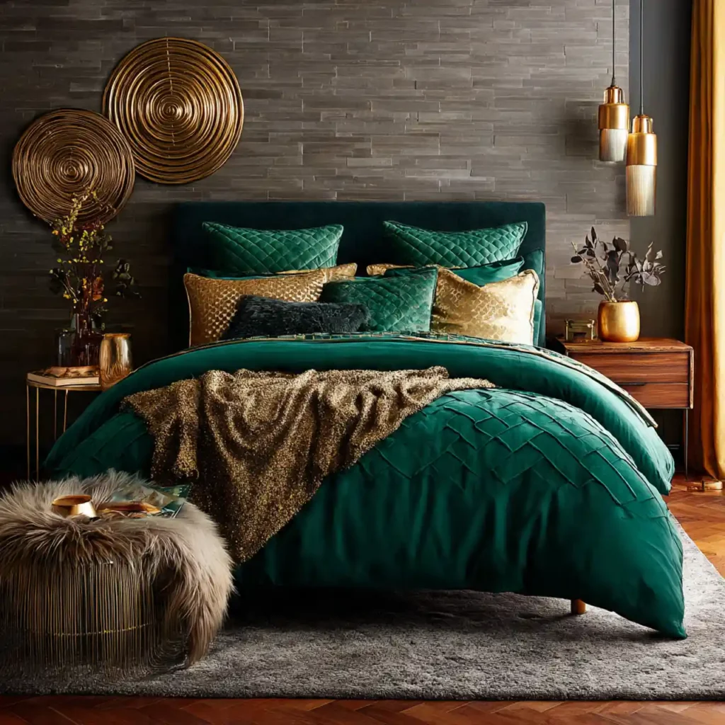 18-Green Bedroom Idea