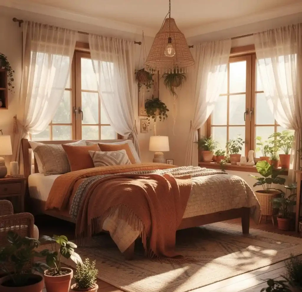 18-Modern Bohemian Bedroom Decor Idea