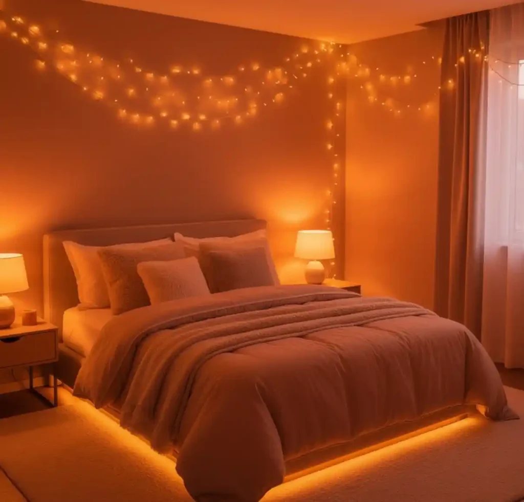 18-Orange Bedroom Idea