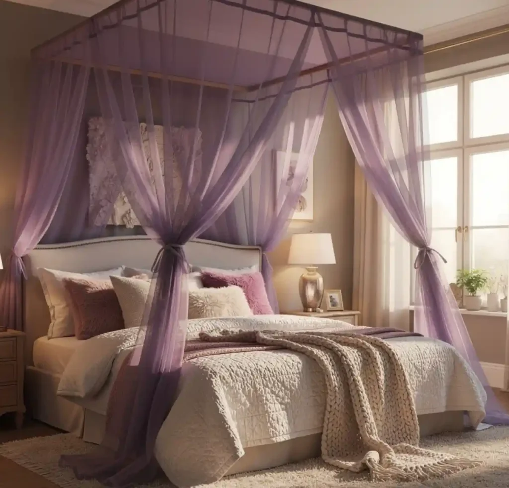 18-Purple Bedroom Idea