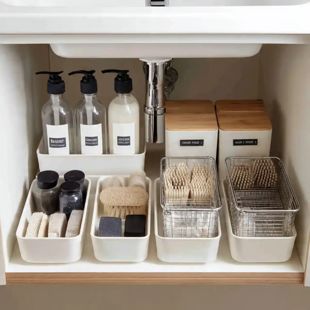 18-Under Bathroom Sink Organization Idea