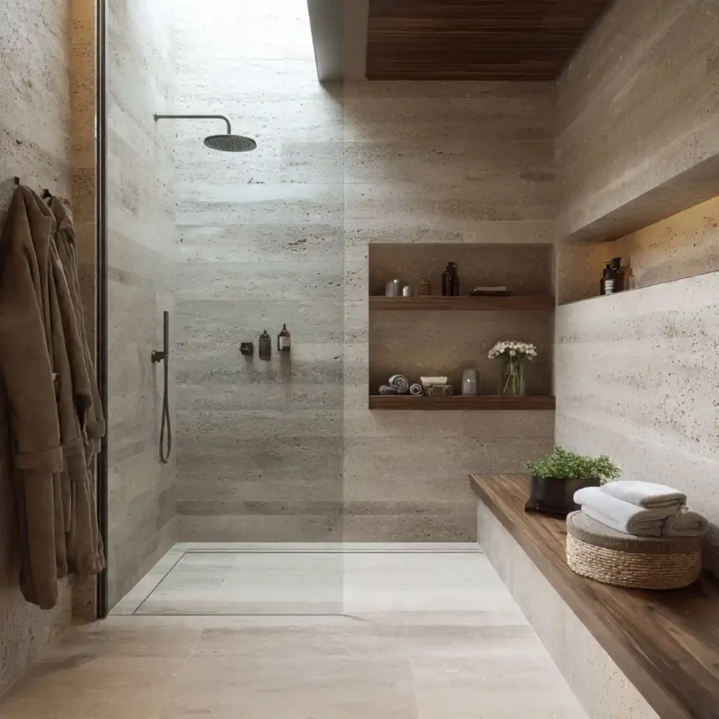 18-Walk-In Shower No Door Idea