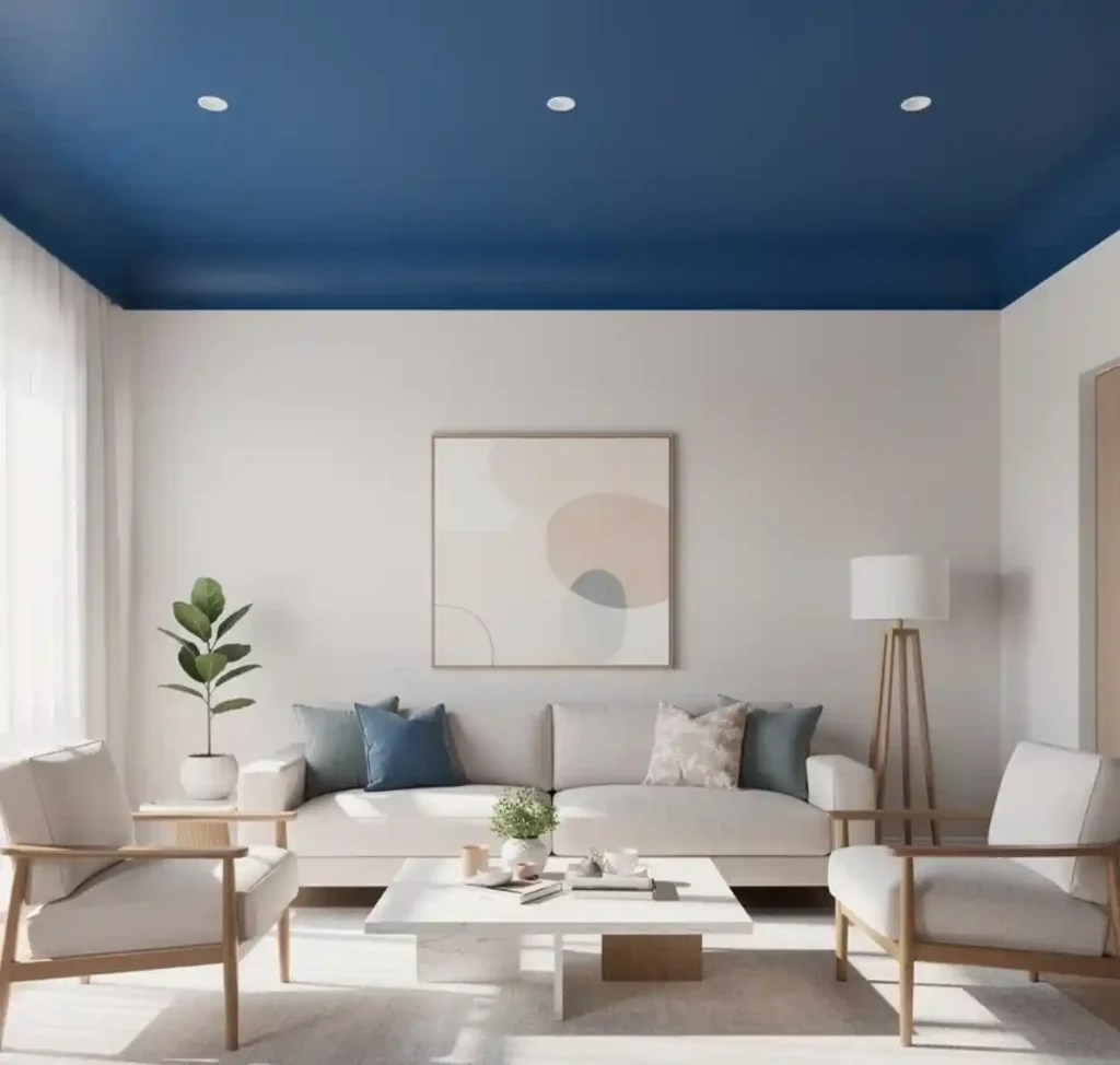 19-Blue Living Room Idea