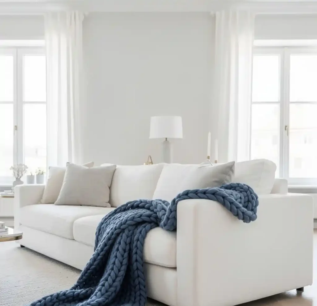 19-Blue and White Living Room Idea