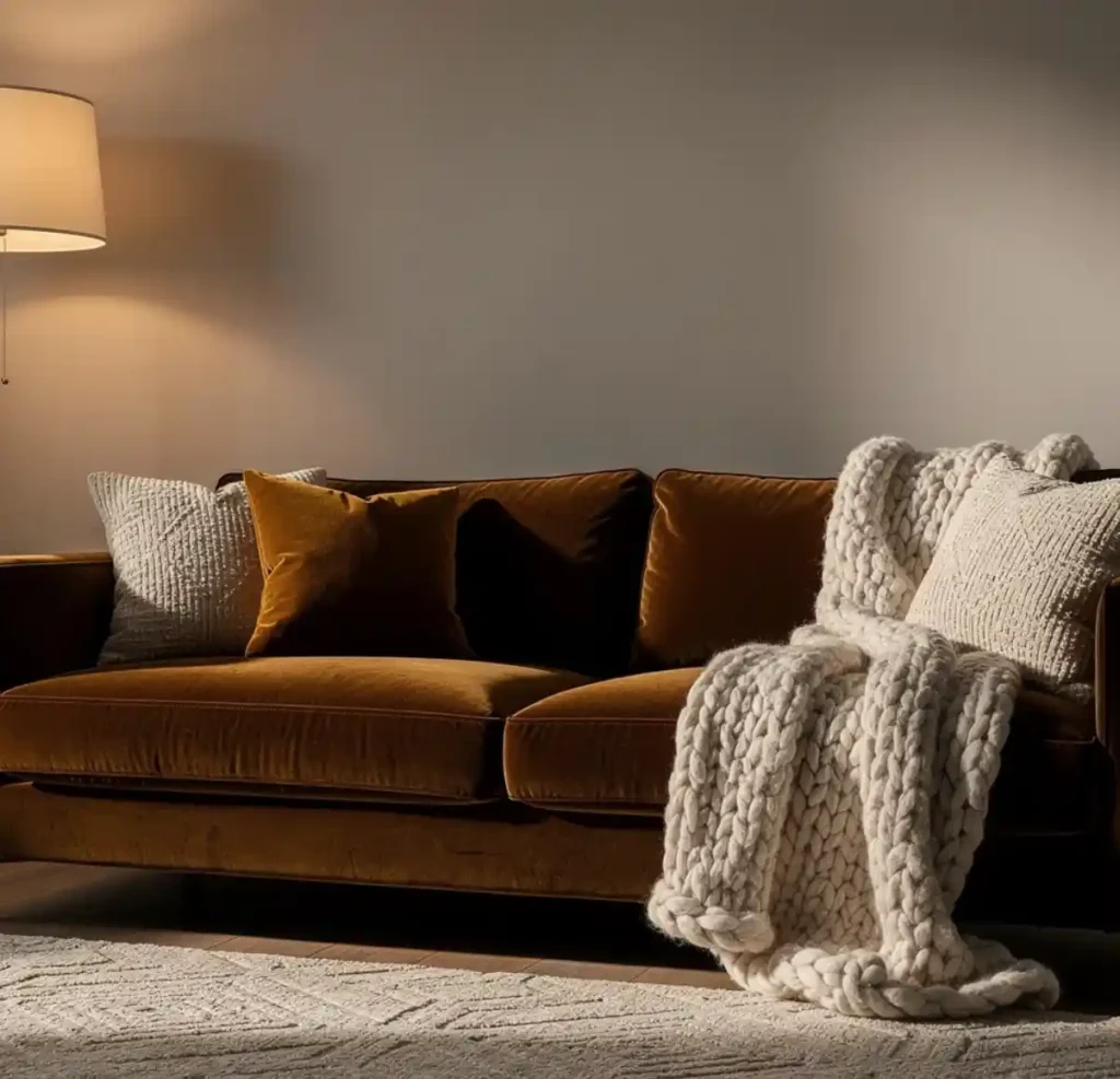 19-Brown Couch Living Room Idea