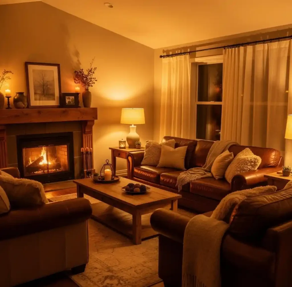 19-Brown Living Room Idea