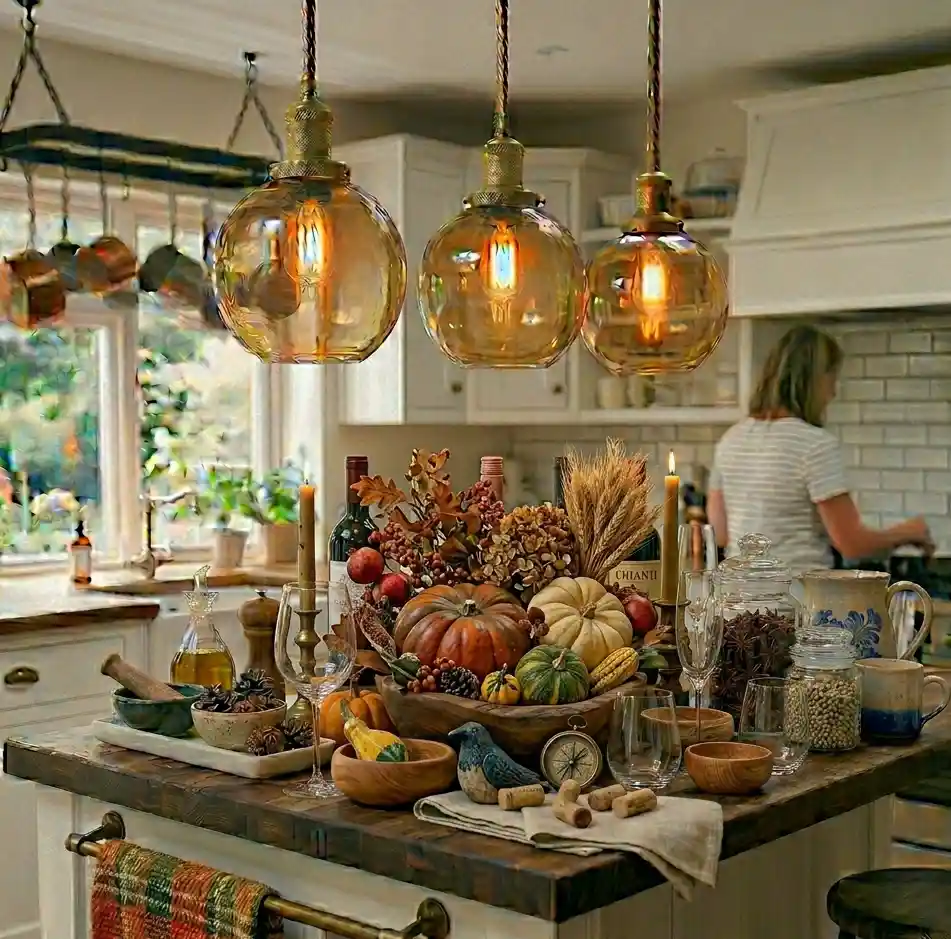 19-Kitchen Island Decor Idea