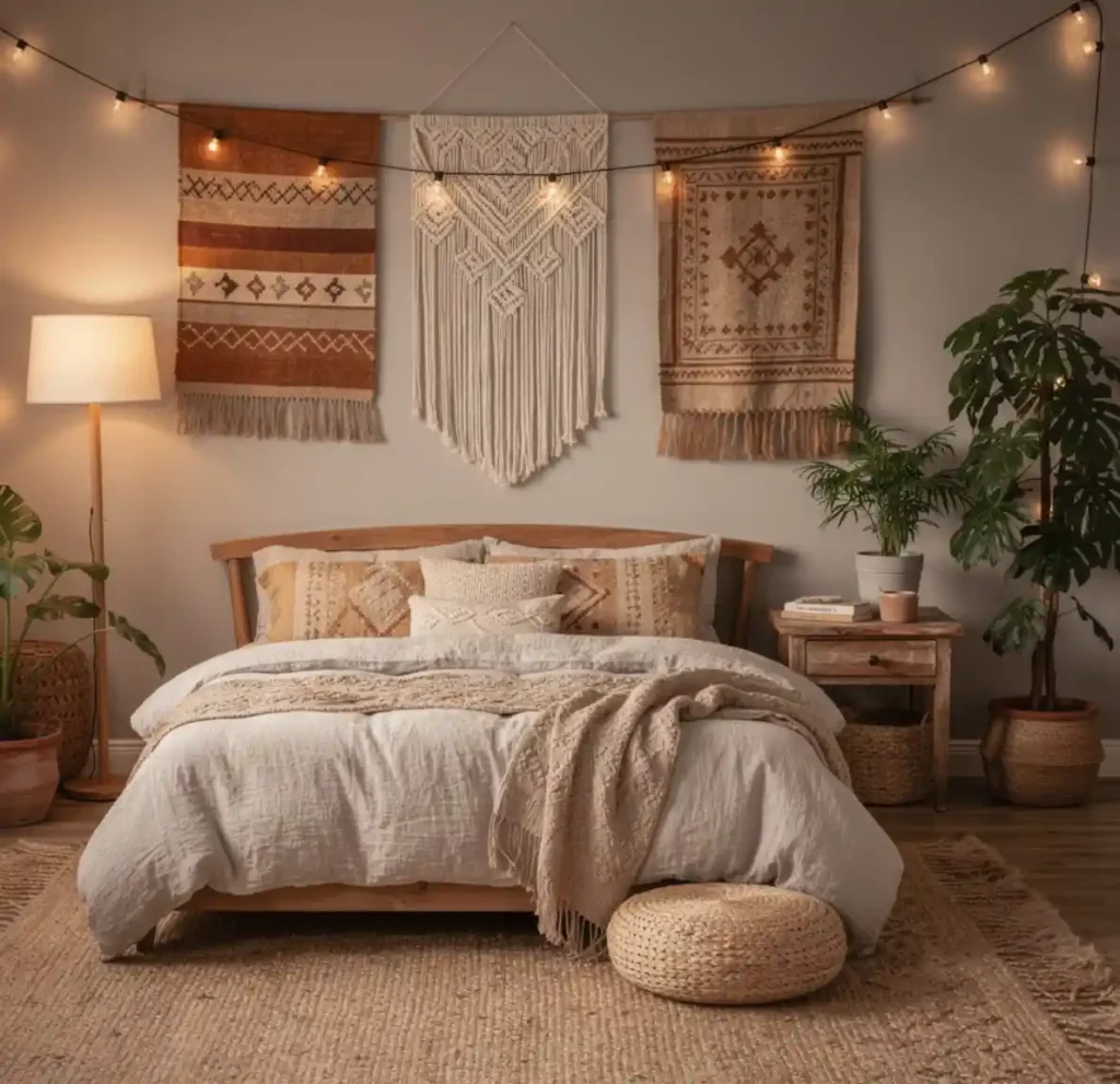 19-Modern Bohemian Bedroom Decor Idea