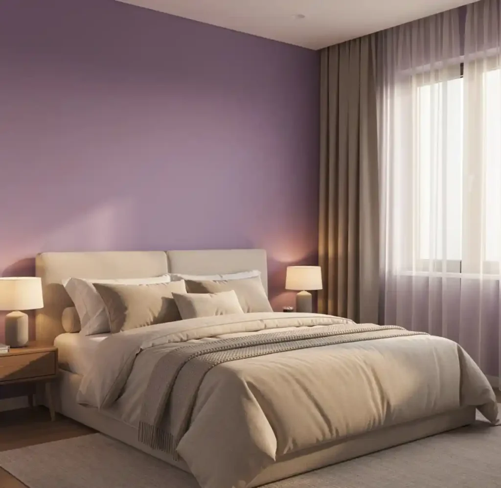 19-Purple Bedroom Idea