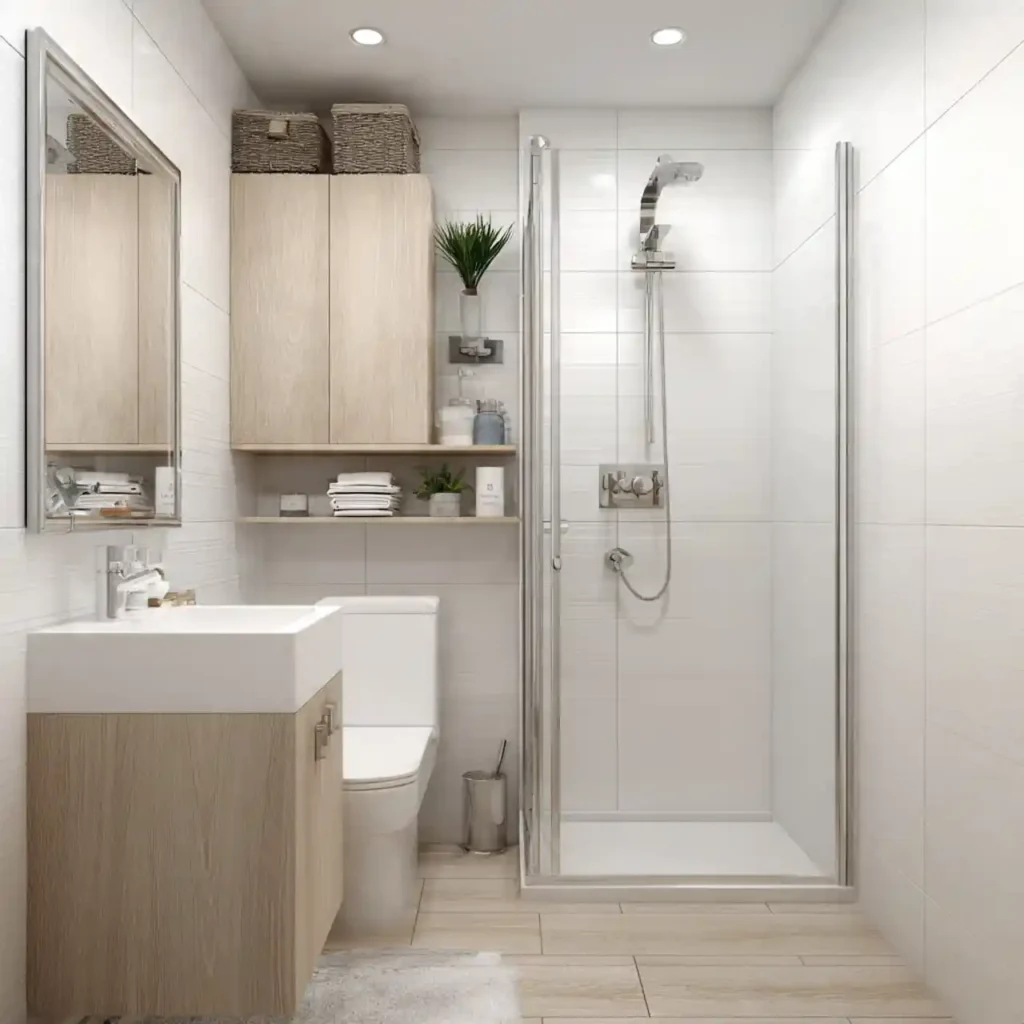 19-Small Bathroom with Shower Idea