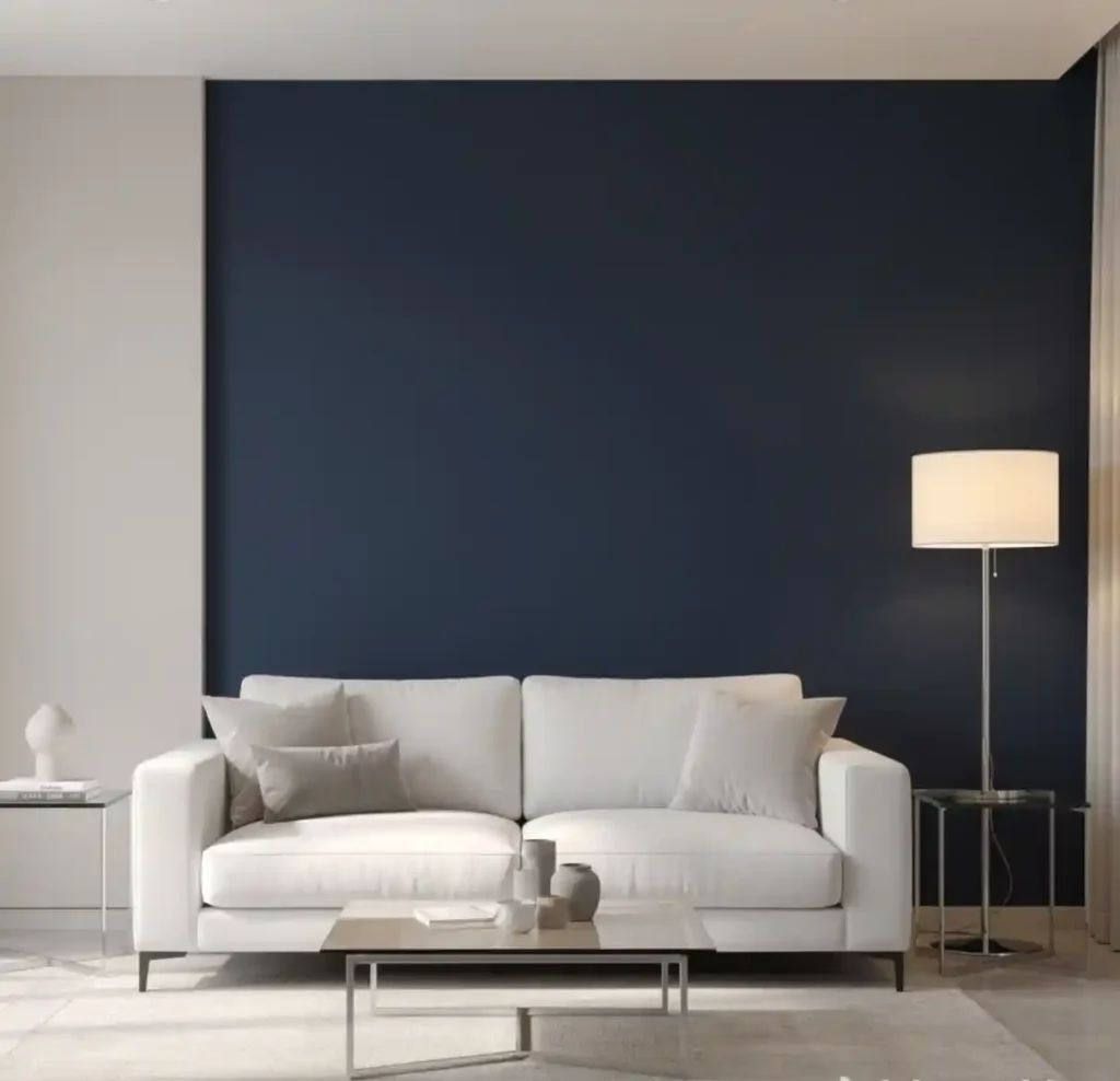 2-Blue and White Living Room Idea