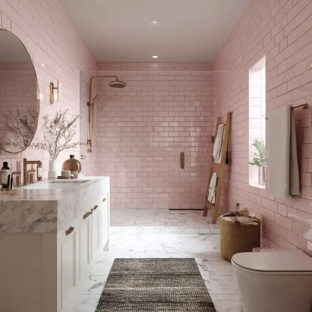2-Stunning Pink Bathroom Idea