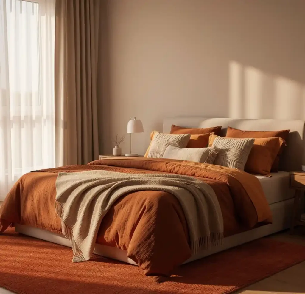 20-Orange Bedroom Idea