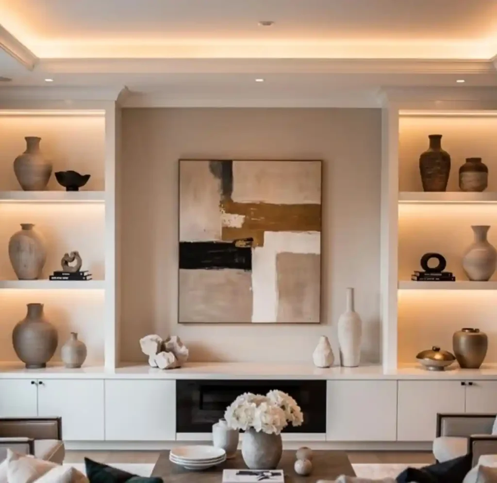 21-Built-In Shelves Living Room Idea