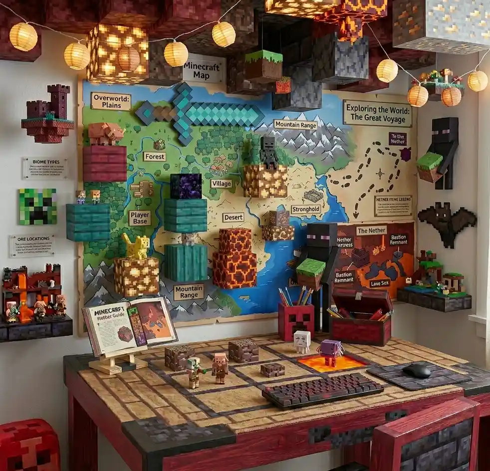 21-Minecraft Bedroom Idea