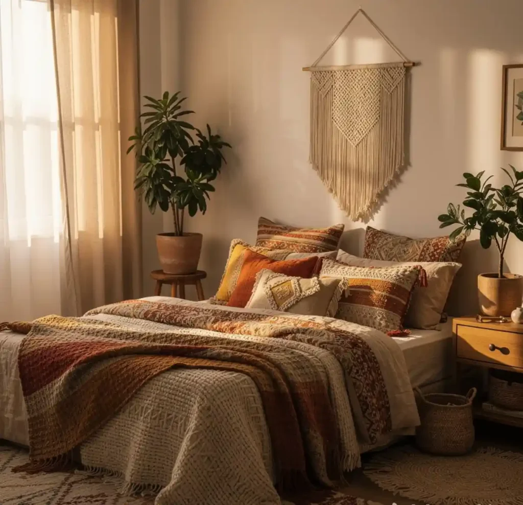 21-Modern Bohemian Bedroom Decor Idea