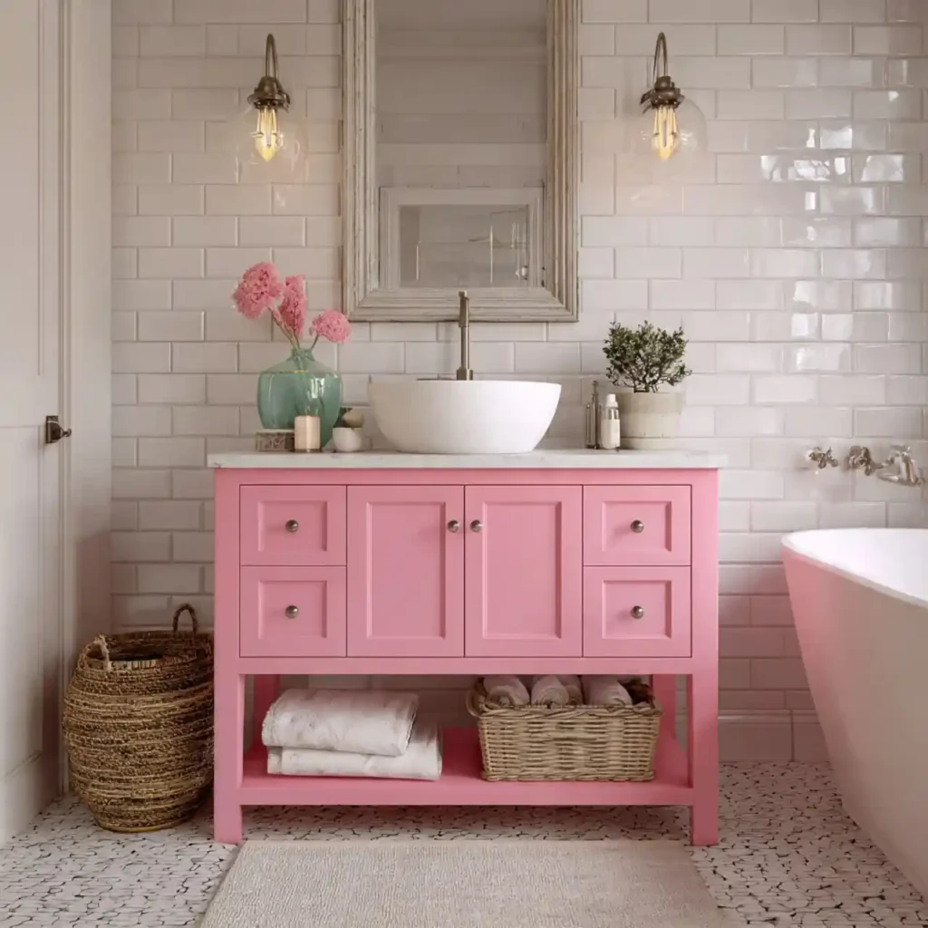 21-Stunning Pink Bathroom Idea