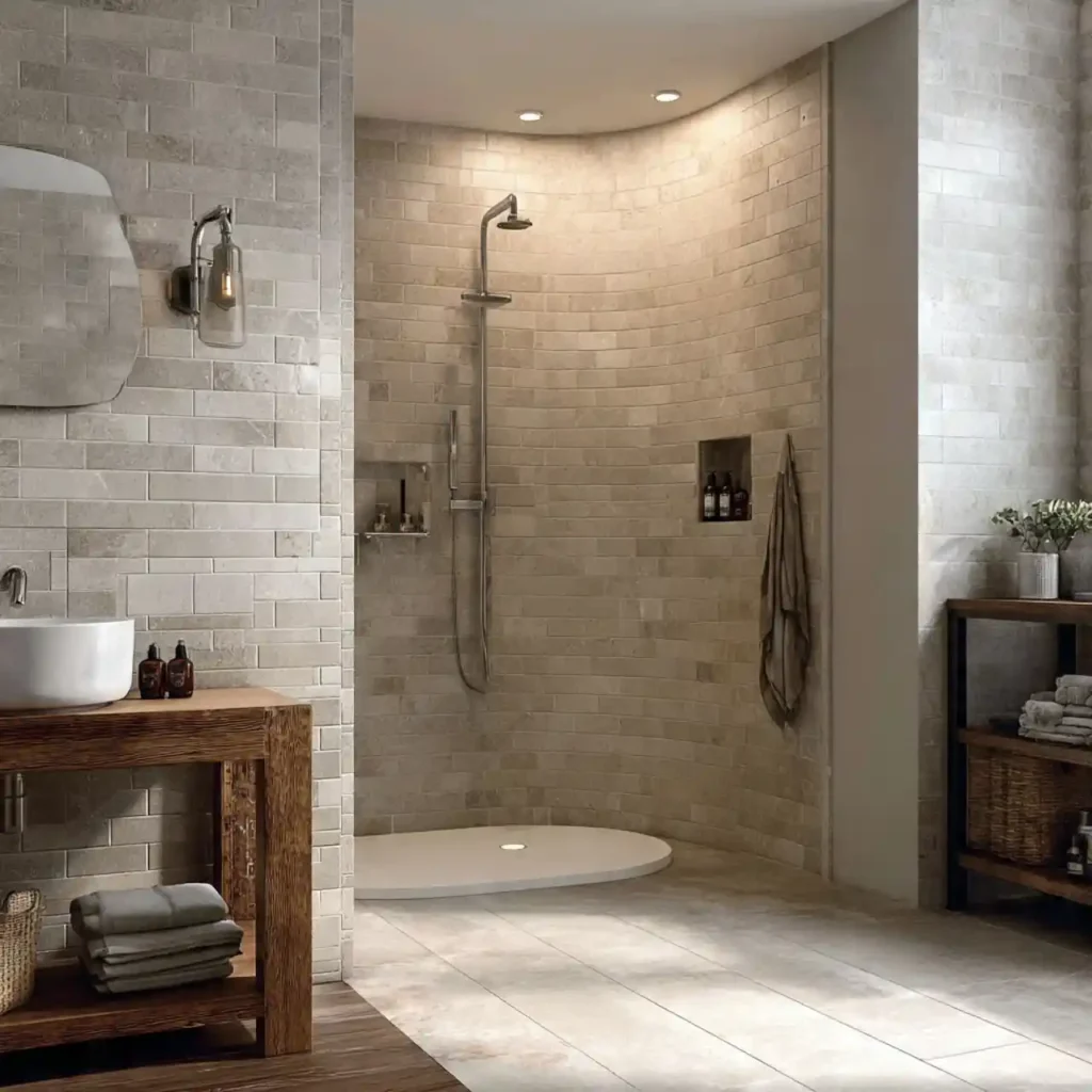 21-Walk-In Shower No Door Idea