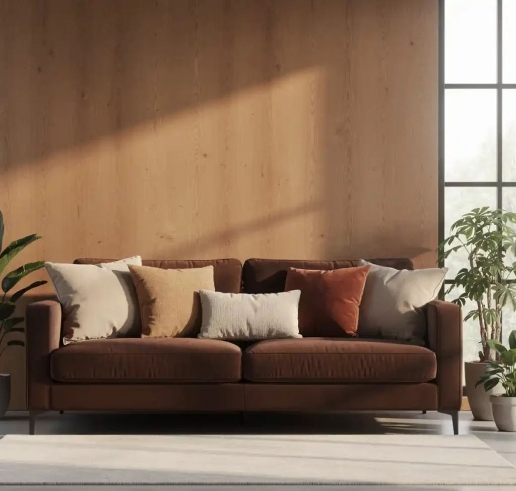 22-Brown Couch Living Room Idea