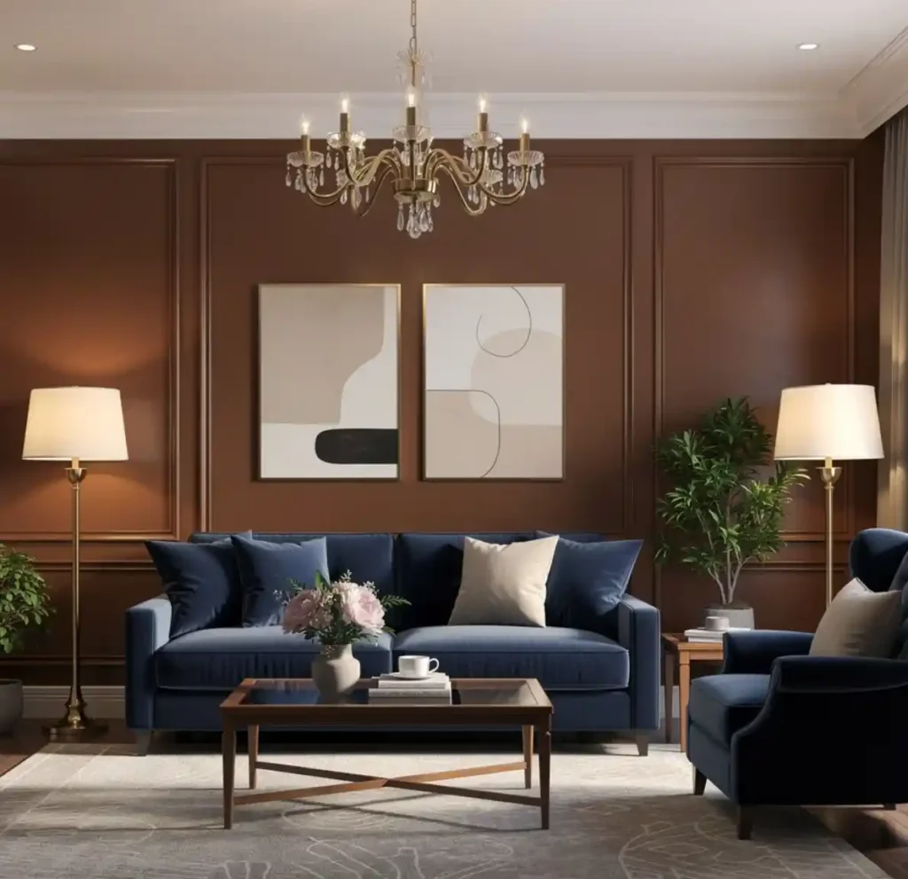 22-Brown Living Room Idea