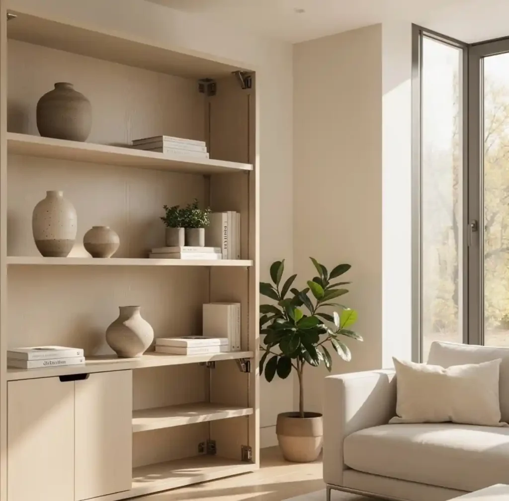 22-Built-In Shelves Living Room Idea