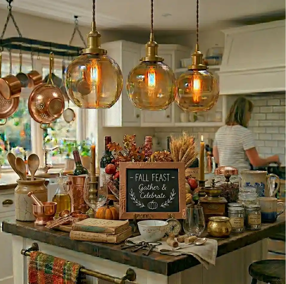 22-Kitchen Island Decor Idea