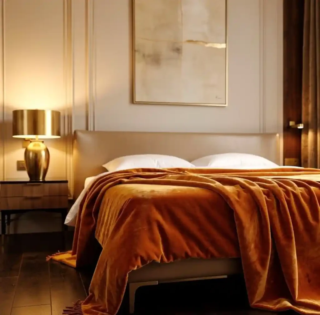 22-Orange Bedroom Idea