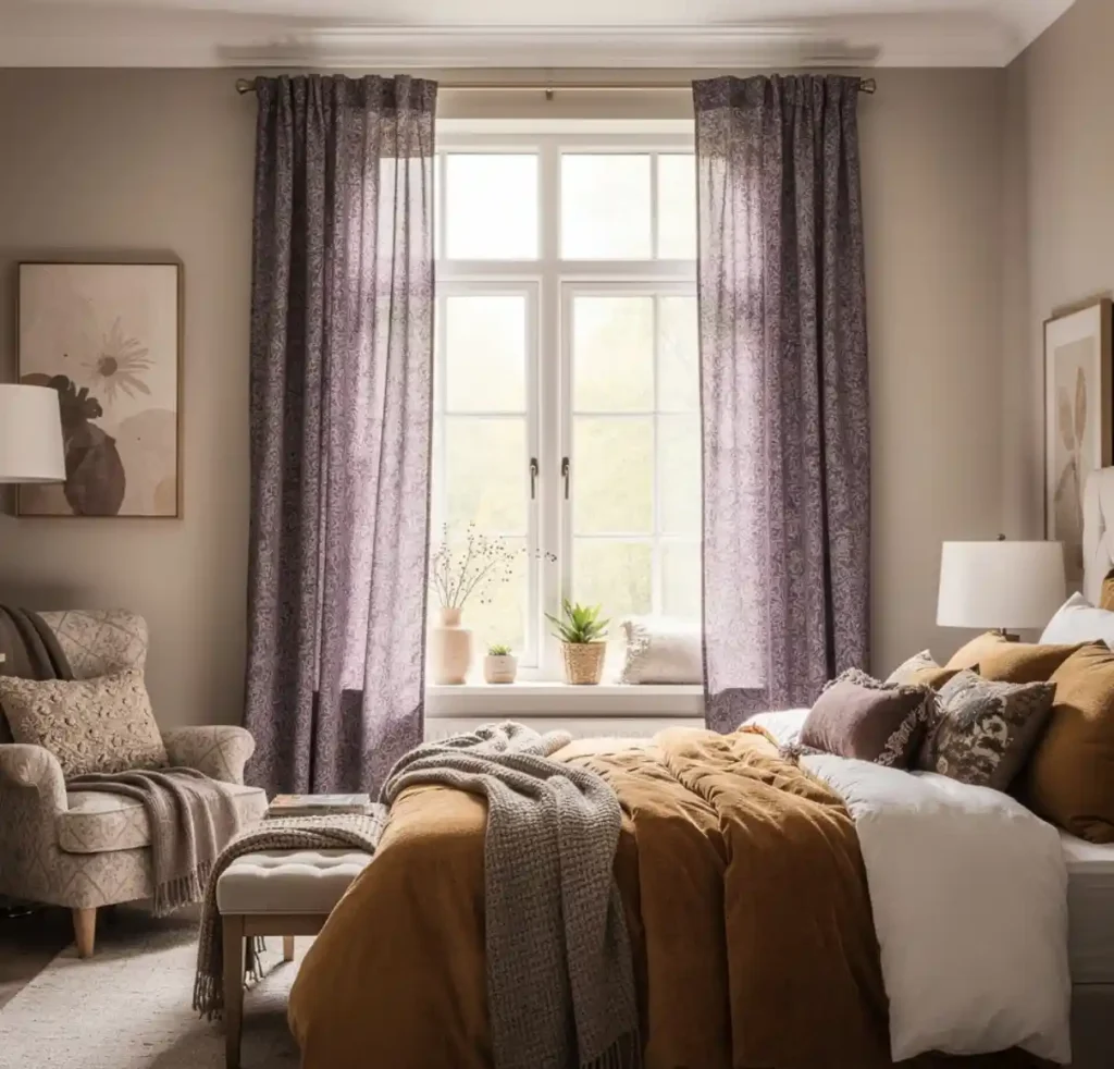 22-Purple Bedroom Idea