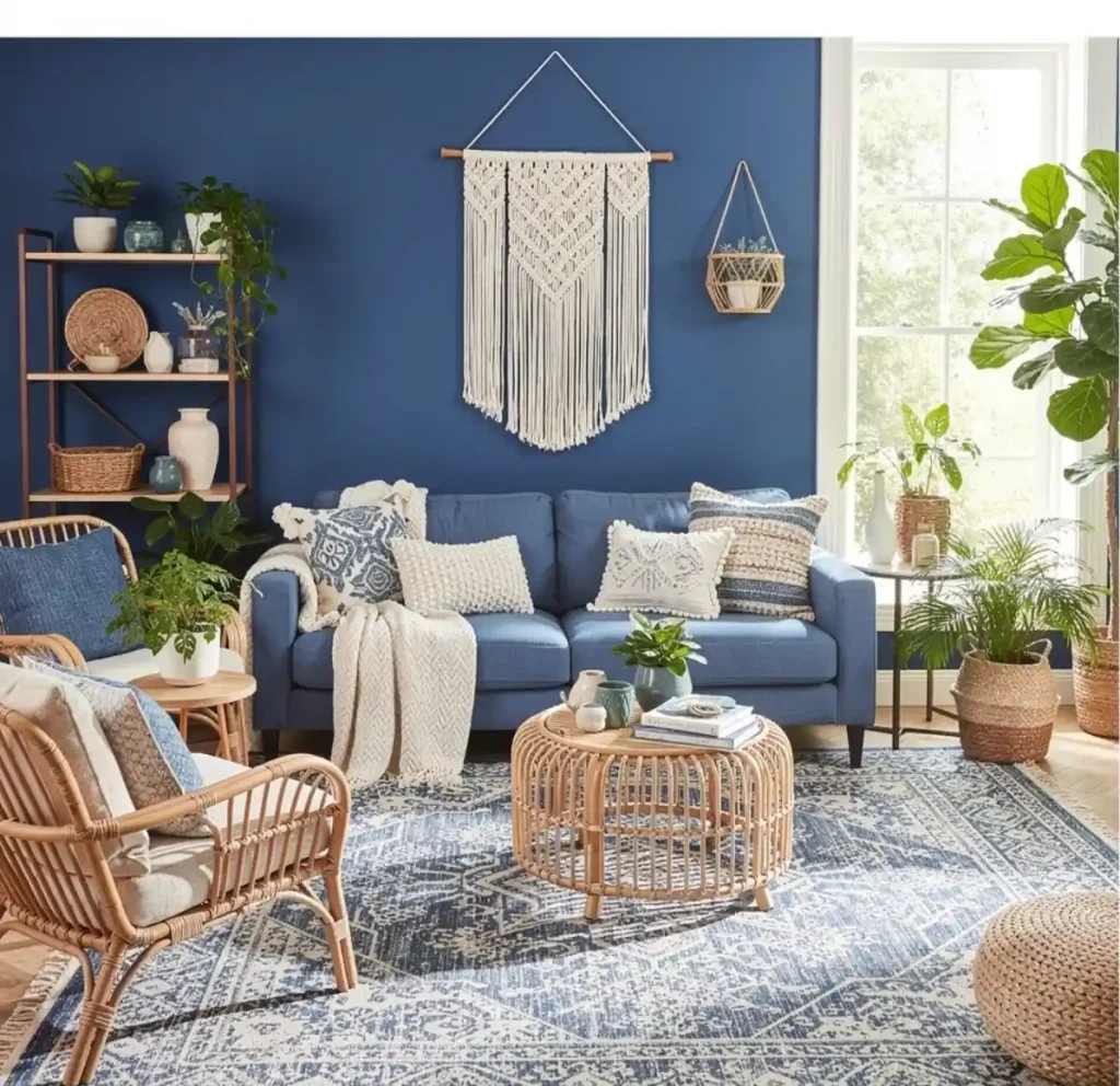 23-Blue Living Room Idea