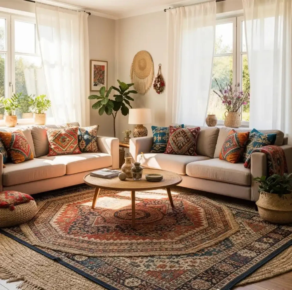 23-Boho Living Room Idea