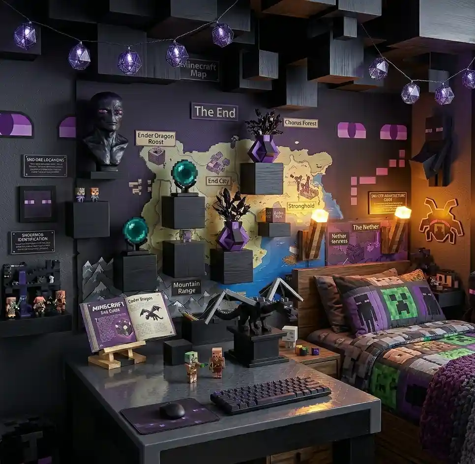 23-Minecraft Bedroom Idea