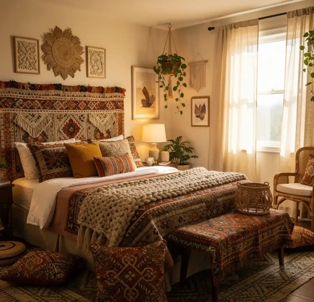 23-Modern Bohemian Bedroom Decor Idea