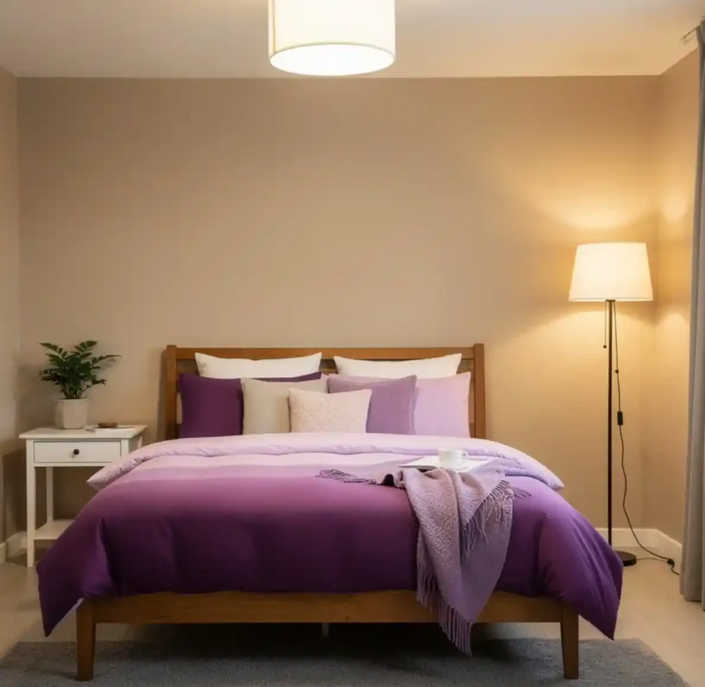 23-Purple Bedroom Idea
